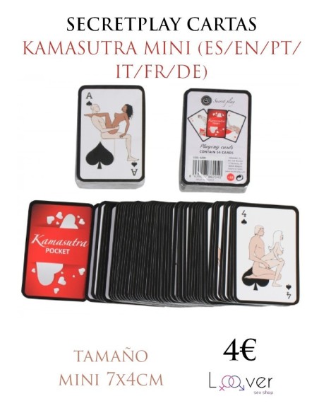 SECRETPLAY - CARTAS KAMASUTRA MINI (ES/EN/PT/IT/FR/DE)