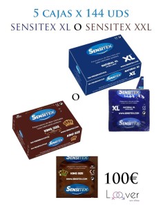 5 CAJAS DE PRESERVATIVOS SENSITEX XL O XXL