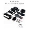 ALIVE - FURY KIT 10 PIEZAS BDSM NEGRO