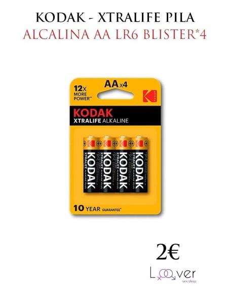 KODAK - MAX SUPER PILA ALCALINA AA LR6 BLISTER*4