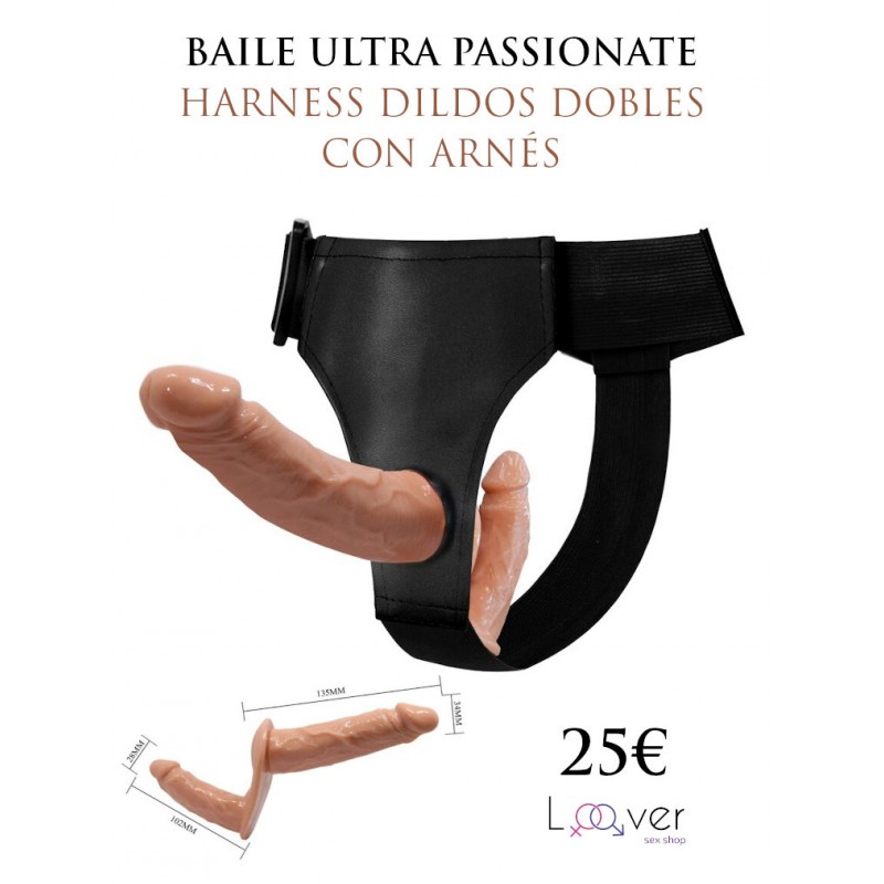 BAILE - ULTRA PASSIONATE HARNESS DILDOS DOBLES CON ARNÉS