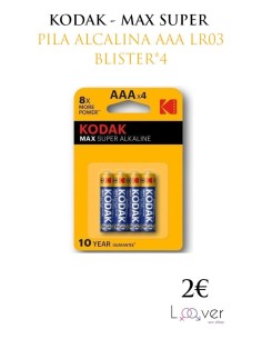 KODAK - MAX SUPER PILA ALCALINA AAA