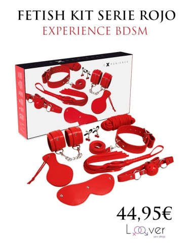 EXPERIENCE BDSM FETISH KIT SERIE ROJO