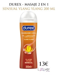 DUREX - MASAJE 2 EN 1 SENSUAL YLANG YLANG 200 ML