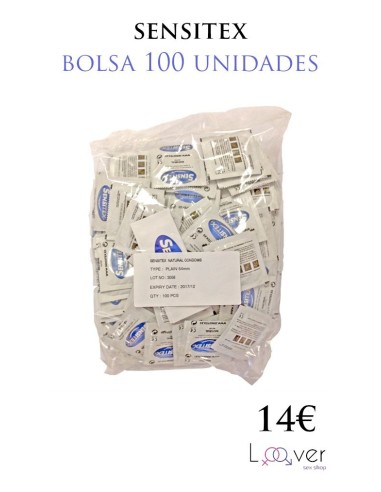 100 PRESERVATIVOS SENSITEX BLANCOS EN BOLSA