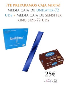 MEDIA CAJA SENSITEX CAFE XXL+ MEDIA CAJA UNILATEX
