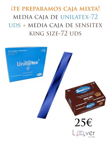 MEDIA CAJA SENSITEX CAFE XXL+ MEDIA CAJA UNILATEX