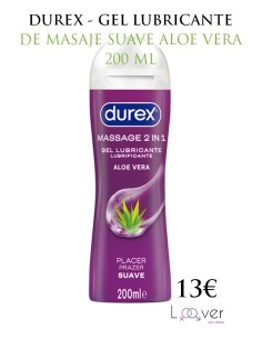 DUREX - GEL LUBRICANTE DE MASAJE SUAVE ALOE VERA 200 ML