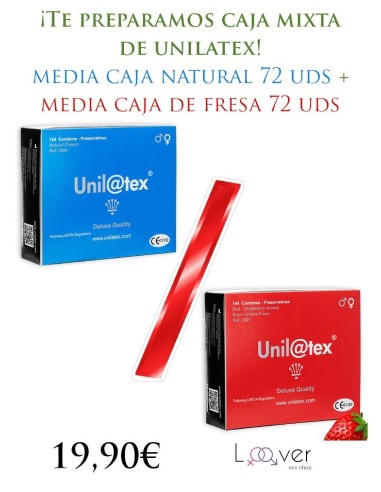 CAJA MIXTA UNILATEX - MITAD FRESA, MITAD NATURAL