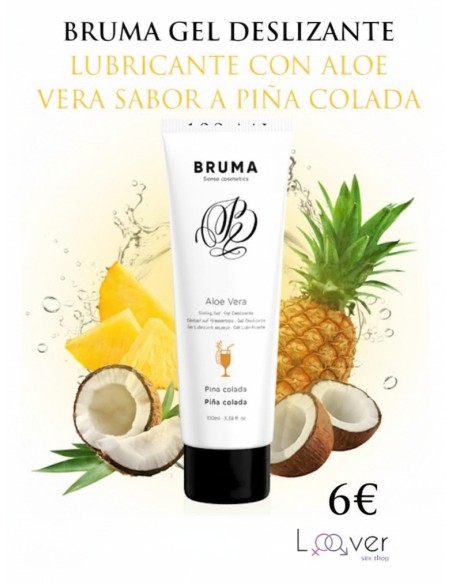 BRUMA - GEL DESLIZANTE CON ALOE VERA SABOR A PIÑA COLADA 100 ML