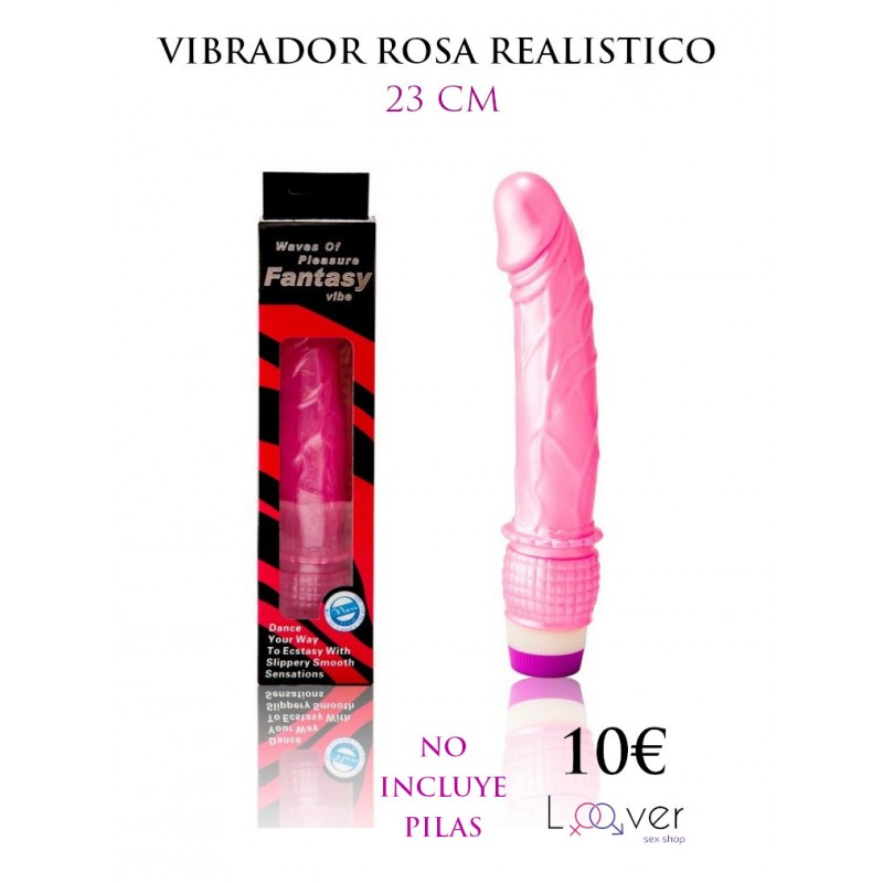 VIBRADOR ROSA REALISTICO 23 CM