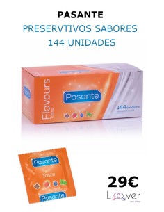 PASANTE - PRESERVATIVOS SABORES 144 UNIDADES