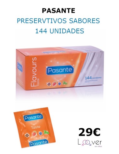PASANTE - PRESERVATIVOS SABORES 144 UNIDADES