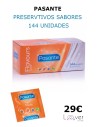 PASANTE - PRESERVATIVOS SABORES 144 UNIDADES