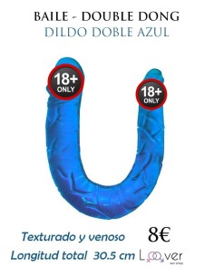 BAILE - DOUBLE DONG DILDO DOBLE AZUL