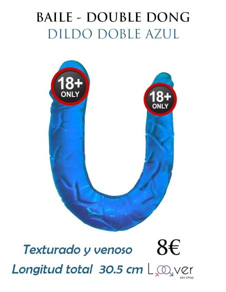 BAILE - DOUBLE DONG DILDO DOBLE AZUL