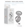 INTENSE - PLUG ANAL METAL ALUMINIO CON CRISTAL PLATA TALLA S