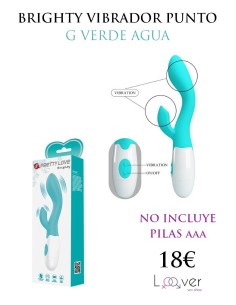 PRETTY LOVE - BRIGHTY VIBRADOR PUNTO G VERDE AGUA