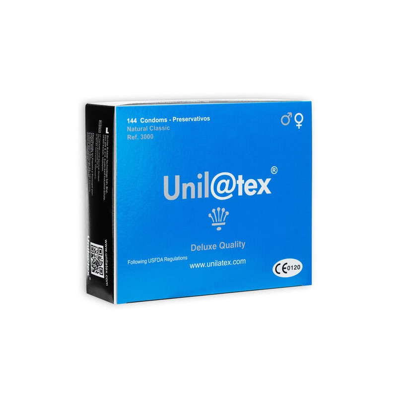 CAJA DE PRESERVATIVOS UNILATEX - NATURALES 144 UDS