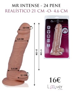 MR INTENSE - 24 PENE REALÍSTICO 21 CM -O- 4.6 CM
