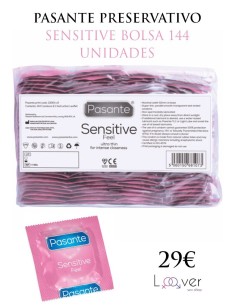 PASANTE - PRESERVATIVO SENSITIVE BOLSA 144 UNIDADES