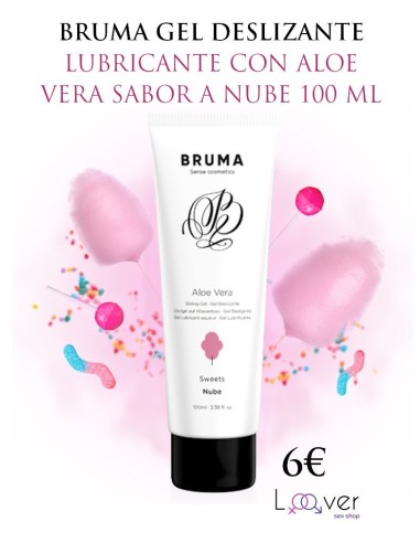 BRUMA - GEL DESLIZANTE CON ALOE VERA SABOR A NUBE 100 ML