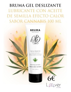 BRUMA - GEL DESLIZANTE CON ACEITE DE SEMILLA EFECTO CALOR SABOR CANNABIS 100 ML