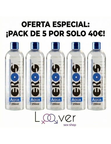 OFERTA ESPECIAL  PACK DE 5 LUBRICANTES EROS DE 250ML
