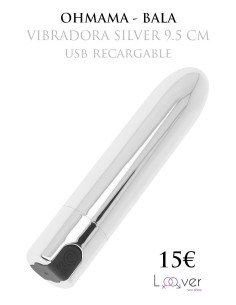 OHMAMA - BALA VIBRADORA SILVER 9.5 CM