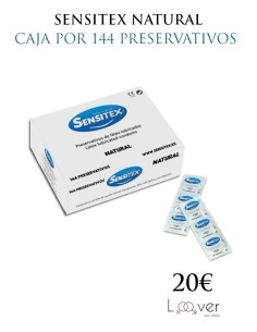 SENSITEX NATURAL CAJA POR 144 PRESERVATIVOS